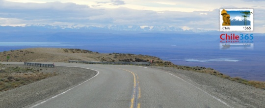 Ruta 40 desde Esperanza. Ruta proveniente desde Puerto Natales y Torres del Paine en Chile