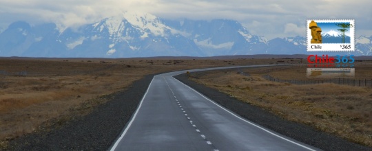 Ruta 40 desde Esperanza. Ruta proveniente desde Puerto Natales y Torres del Paine en Chile